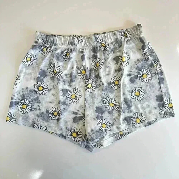 KIKIT Daisy Tye Dye Matching Shirt / Short Set Women's Size Large 90s Y2K - Picture 7 of 11